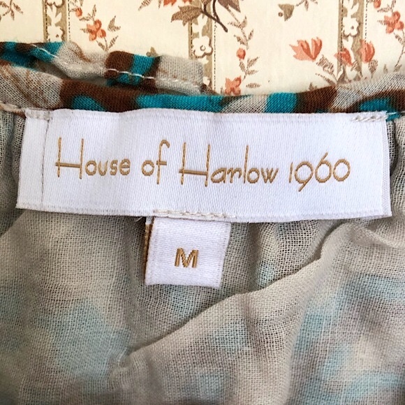 House of Harlow 1960 Artsy Boho Puff-Sleeve Mini Dress | Medium - Picture 6 of 6